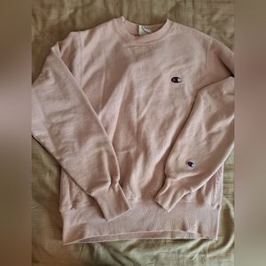 Vintage Champion reverse weave light pink sweater size small